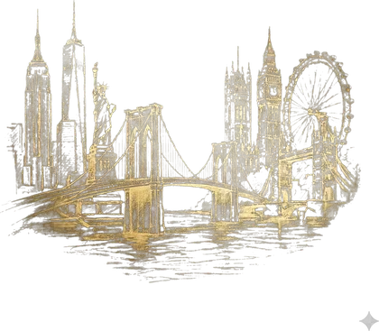 New Atlantic Bridge gold skyline mark